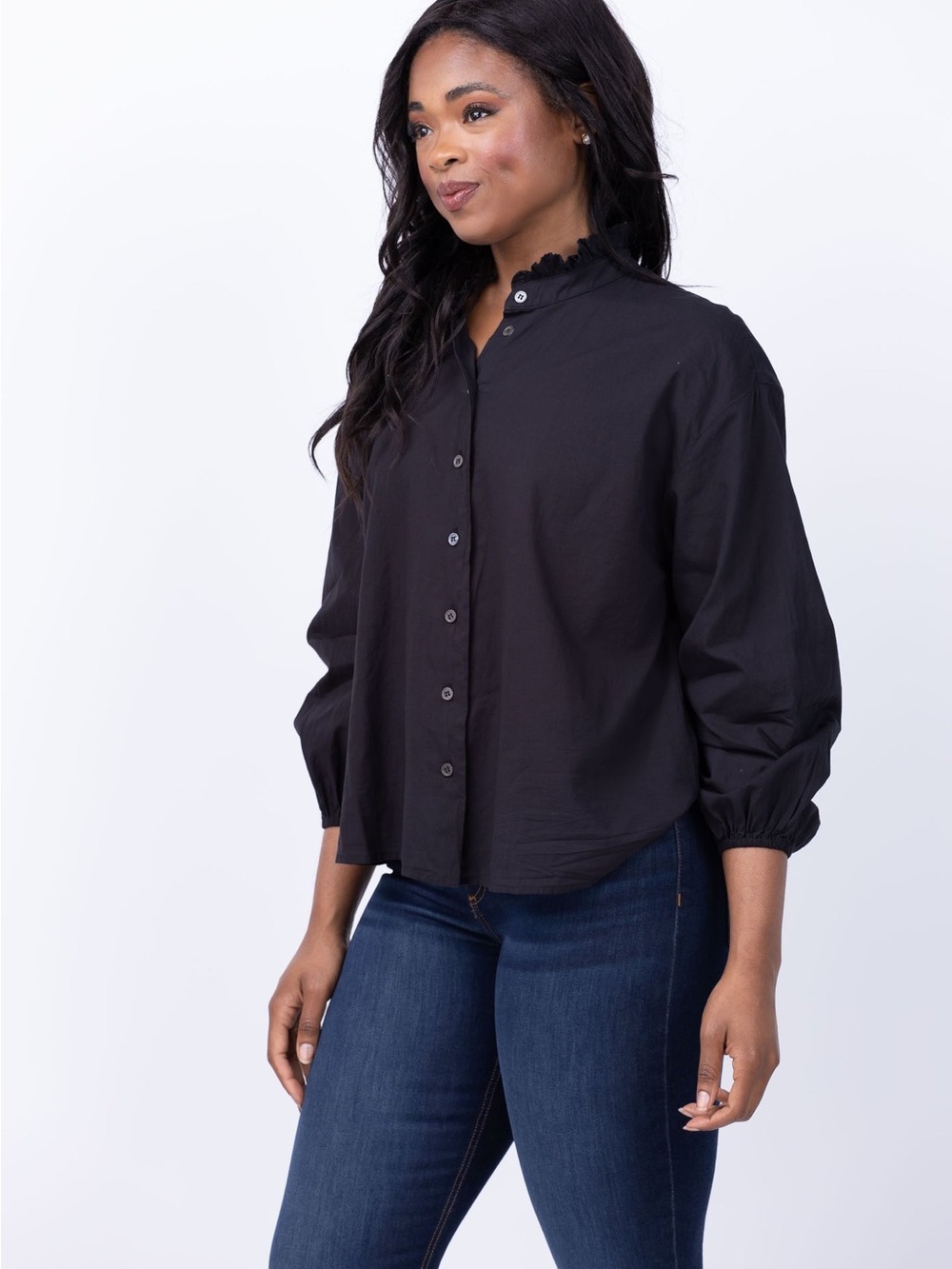 XiRena Kendall Shirt in Black size small - Picture 2 of 7